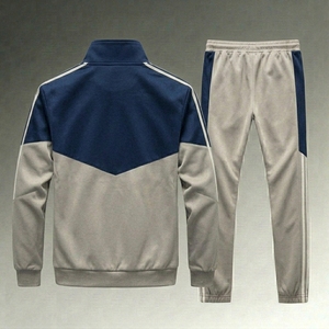 Men Color Block Tracksuit 2 Piece Sportswear Set Full Zip <b>Jacket</b> Jogger Pants Regular Fit for <b>Workout</b> Leisure - Product Image 4