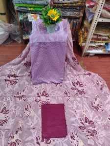 Tela de Vestido Tradicional Somalí para Niñas, Diseño Floral Jacquard Dirac Brasso, Base Negra, Última Moda 2026 - Product Image 3