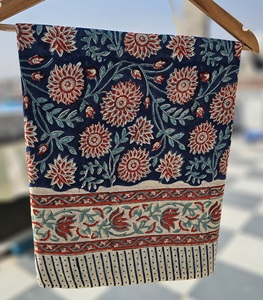 Hand Block Print Cotton Sarong Pareo Beach Wrap for Women Boho Bikini Cover Up Lightweight Resort Wear Vacation Swimwear Women - Product Image 2