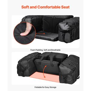 ATV Rear Storage Bag 74L Insulated Cargo Cooler Bag 600D Oxford <b>Cloth</b> Fits Most Rear <b>Rack</b> Seat Storage for Most ATV Models - Product Image 6