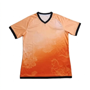 Maillot de football personnalisé par sublimation pour homme, maillot d'entraînement sportif, tenue d'équipe, impression de logo personnalisé, col en V, manches courtes - Product Image 1