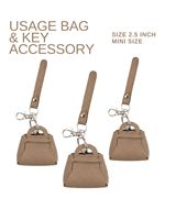 Mini sac à main mignon et tendance en cuir PU, porte-clés, breloque décorative, écologique, personnalisable, moderne, fait main
