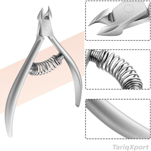 Outils professionnels pour le nail art, pinces à cuticules à double ressort en acier inoxydable de haute qualité, pinces à cuticules coréennes avec boîte - Product Image 3