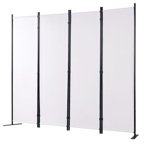 5.6 ft Fabric Partition Room Divider 4-Panel Folding Privacy <b>Screens</b> for Office/Bedroom 3 Units Included - Product Image 1