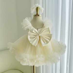 Vestido de Princesa con Flores 3D para Niñas, Vestido de Tul con Apliques Florales y Dobladillo con Volantes para Niñas - Product Image 6