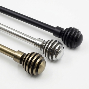 Modern Metal Window <b>Curtain</b> Poles with Finials with Brackets and Accessories - Product Image 3