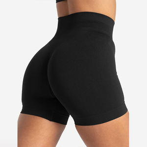 Diseña tus propios pantalones cortos deportivos de verano para mujer, casuales, personalizados, lisos, transpirables, de secado rápido y cintura media, para correr y hacer ejercicio. - Product Image 4