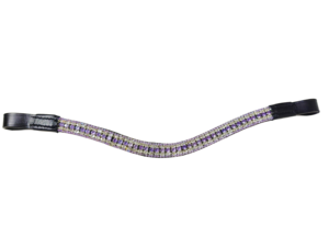 Fronture de cheval en cristal à 5 rangées de cristaux, avec boucle à bouton-pression, équipement d'équitation - Product Image 1