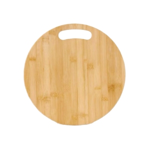 Tabla de cortar de madera redonda ordinaria de 30cm para manipulación y preparación de alimentos - Product Image 1