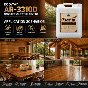 AR-3310D น้ำยาเคลือบเซรามิกนาโนกันน้ำสำหรับไม้ ไม่เหนียวเหนอะหนะ ทนทาน 10 ปี สำหรับงานตกแต่งภายในและโครงสร้างไม้ - Product Image 3