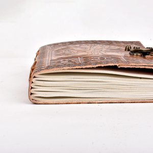 A5 Vintage Tree of Life <b>Diary</b> <b>Notebook</b> 100 Pages Lock Journal Embossed Leather Look Celtic Design Premium Durable Handmade Gift - Product Image 4