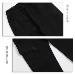 Pantalon cargo personnalisé avec logo, taille semi-élastique ajustable, pantalon éco-responsable, pantalon pour garçon, uniformes scolaires, pantalons avec poches, pantalon cargo pour homme - Product Image 2