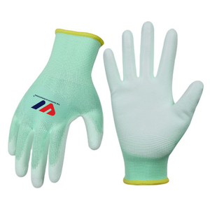 Polyester Knit Nitrile PU Coated Safety <b>Gloves</b> Lightweight Breathable Grip <b>Gloves</b> for Mechanics Garden and Workshop - Product Image 1