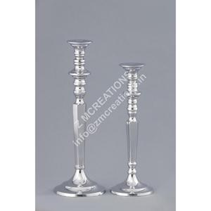 Support à bougie en métal poli brillant, porte-bougie, ensembles de cadeaux, résistant à la chaleur, décoratif, mariage, Noël, design moderne, fait main - Product Image 1