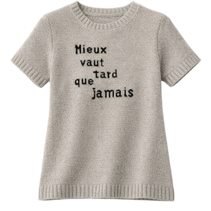 T-shirt en tricot graphique pour femmes, manches courtes, col rond, haut décontracté d'été, doux, léger, texturé, tendance, pour femmes - Product Image 1