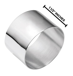 Anneaux de serviette en acier inoxydable à prix abordable, supports élégants en acier inoxydable poli pour mariage - Product Image 6