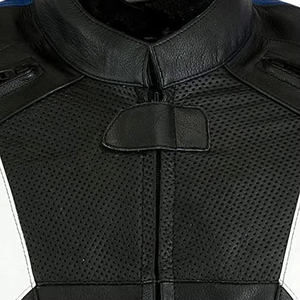 Chaqueta de Motociclista de Cuero para Hombre de la Mejor Calidad, Impermeable, Transpirable, Duradera, Servicio OEM, Color Único, Estilo Racing, a la Moda - Product Image 4