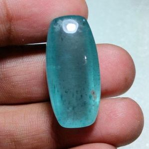 Aigue-marine naturelle bleue laiteuse, cabochon coussin allongé - Product Image 2