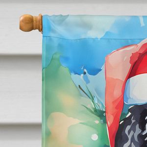 Gran Perro de Agua portugués CASA DE Navidad bandera Multicolor poliéster patio Banner arte poste decorativo colgante de pared para porche - Product Image 3