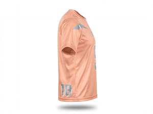 Wholesale Custom Sublimation Football Jersey <b>Peach</b> Athletic Training <b>Shirt</b> Short Sleeve Breathable Quick Dry Team Practice Wear - Product Image 5