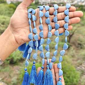 Wholesale Jewelry Blue <b>Opal</b> D Shape Checker Cut Loose Gemstone Beads for Jewelry Making Crafts Supplies 9x20 mm Gemstone Strands - Product Image 3