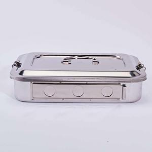 Bandeja de esterilización dental hospitalaria de acero inoxidable grande de 11 pulgadas con fuente de alimentación manual y tapa, juego de instrumentos - Product Image 4