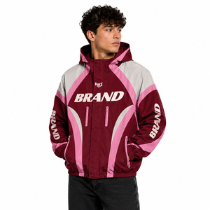 Trendy Style Custom Contrast Panel Hooded Windbreaker Jackets Lightweight Streetwear jacket for men OEM Private <b>Label</b> Supplier - Product Image 1