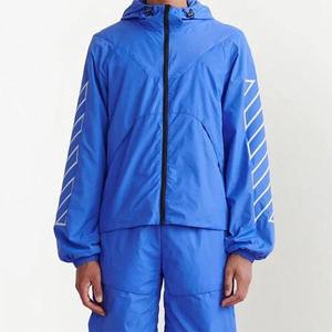 Ensemble de veste coupe-vent sportive pour homme, à blocs de couleur, séchage rapide, manches longues, demi-zip, léger, en polyester, pour l'été, vêtements de sport - Product Image 6