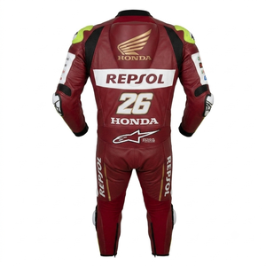 Traje de Carreras MotoCP de Cal Crutchlow, Traje de Cuero Completo Premium de Una Pieza para Días de Pista con Deslizadores, Mono/Traje con Protección Nivel 2 CE - Product Image 2