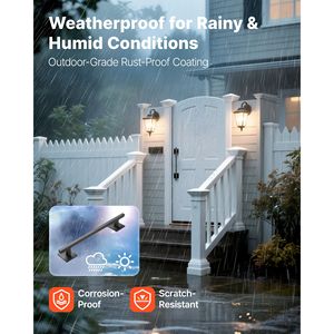 Maniglia per Porta Rustica in Stile Fienile 12.6, Maniglia per Cancello Esterno in Acciaio al Carbonio Resistente con Rivestimento Antiruggine, Facile da Installare - Product Image 2