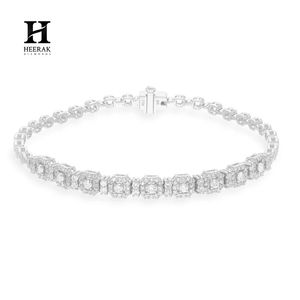 Elegant Cluster Link <b>Bracelet</b>, Sparkling Square-Shaped Pave CZ Chain for Women, Premium Party Wear Jewelry - Product Image 1
