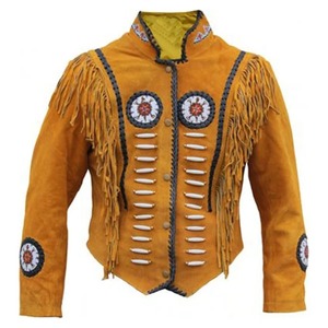 Authentic Western <b>Leather</b> Indian Carnival <b>Jacket</b> - Product Image 1