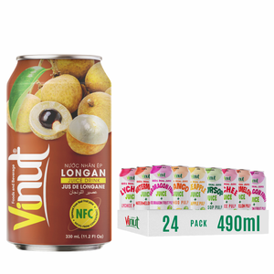 Bebida de jugo de plátano VINUT 330ml Bebida sin azúcar Fábrica de Vietnam Muestra gratis Etiqueta privada disponible - Product Image 1