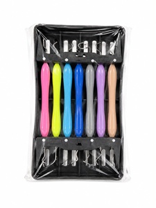 Juego de 7 Instrumentos Dentales de Composite, Herramientas de Modelado Restaurador, Codificados por Color, de Acero Inoxidable, Instrumentos Manuales para Obturaciones Dentales - Product Image 1