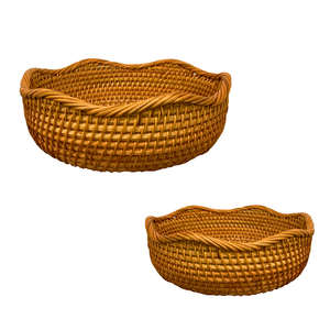 ตะกร้า/ถาดหวายสานมือคุณภาพพรีเมียม เป็นมิตรกับสิ่งแวดล้อม สำหรับใส่ขนมปัง  ขายส่งจากเวียดนาม - Product Image 1