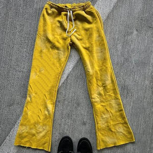 Pantalon évasé taille haute pour homme en coton brodé, style décontracté, idéal pour la ville et le bureau - Product Image 4