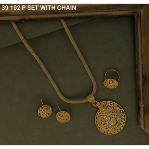 Collier pendentif tendance plaqué or pour femme, bijoux de mariage, boucles d'oreilles de luxe, ensemble de bijoux pour femme - Product Image 6