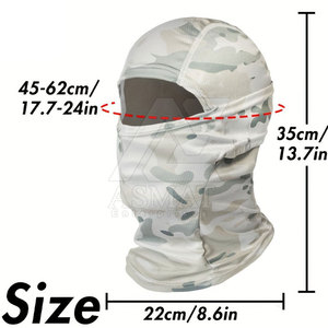 Masque Balaclava en coton intégral, extensible et respirant, pour les sports, la moto, le ski, le snowboard et les activités de plein air - Product Image 5