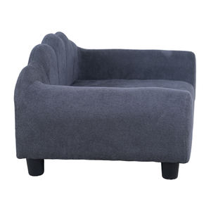 Canapé-lit pour chien en bois de luxe avec velours et mousse de polyuréthane, chaise-lit pour animaux de compagnie tendance pour grand animal, utilisable toute l'année - Product Image 6