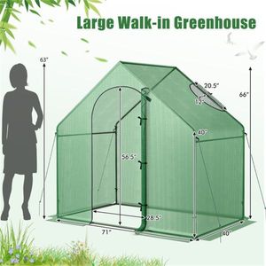 Serre de jardin extérieure verte avec caractéristiques clés - Product Image 3
