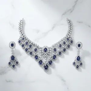 Luxury Cubic Zirconia Tennis Necklace <b>for</b> <b>Women</b> Wholesale Elegant Crystal <b>Choker</b> Jewelry <b>for</b> Wedding and Evening Wear - Product Image 4