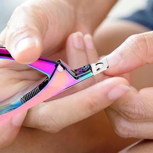 Coupe-ongles en acier inoxydable UBI, lame tranchante, coupe-ongles durable, coupe-ongles en acrylique, outil pour faux ongles arc-en-ciel, nouveau design - Product Image 2