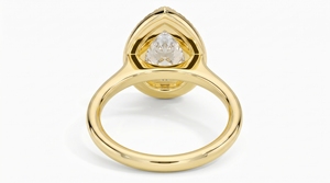 Anillo de Compromiso con Diamante Corte Pera para Mujer, Diamante Clásico Cultivado en Laboratorio - Product Image 4