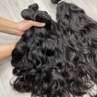 Cheveux vierges non traités de qualité supérieure, extensions de cheveux naturelles ondulées, 100% cheveux humains vietnamiens, en stock