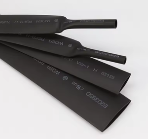 High Temperature Resistance PE <b>Heat</b> Shrinkable <b>Cable</b> Sleeves Black 600V Rated Low Voltage Insulation - Product Image 5