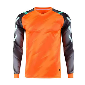 Maillot de gardien de but pour homme adulte avec protection des coudes, imprimé, 100% polyester, respirant, vêtements d'entraînement de football - Product Image 5