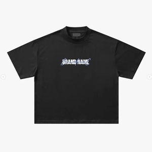Camiseta de 250g, Talla Grande, 100% Algodón, Cuello Redondo, Manga Corta, Ecológica, Transpirable, Informal Elegante, de Secado Rápido, para Hombres, Mujeres y Parejas, Color Sólido - Product Image 1