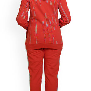 Survêtements de jogging pour femmes de haute qualité, taille personnalisée, pull oversize, survêtement rouge, haut long, motif uni, polaire, saison hivernale - Product Image 2