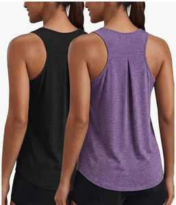 Débardeur sportif plissé croisé pour femme, séchage rapide, col ras du cou, ourlet incurvé asymétrique, respirant, tendance, idéal pour l'été - Product Image 1