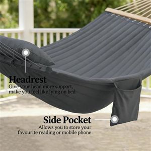 Double Outdoor <b>Hammock</b> Swing-for Relaxation and Leisure - Product Image 2